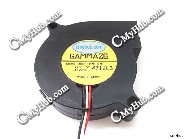 Nidec GAMMA26 D05F-12PH 24B DC12V 0.17A 5015 5CM 50mm 50x50x15mm 3Pin 3Wire Blower Cooling Fan
