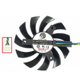 Power Logic PLD08010S12HH DC12V 0.35A 7310 7CM 73mm 73x73x10mm 4Pin 4Wire Graphics Cooling Fan