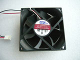 AVC DA08025R12U-S03 Server Square 80x80x25mm  DC12V 0.7A 3Wire 3Pin Cooling Fan