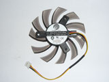 Power Logic PLD08010S12H DC12V 0.25A 7310 73x73x10mm 3Pin 3Wire Graphics Cooling Fan