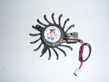 SAPPHIRE RADEON HDG4670 HD4650 ARX FW1253-A1042A DC12V 0.25A 52mm 52x52x11mm 2Pin 2Wire Graphics Cooling  Fan