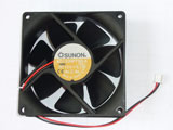 SUNON KD1209PTS2 6 DC12V 2.1W 9225 9CM 92mm 92x92x25mm 2Pin 2Wire Cooling Fan