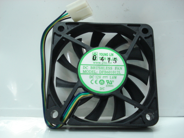 YOUNG LIN DFB601012L PWM Zotac Graphic Card Cooling Fan DC12V 1.6W 60x60x10mm