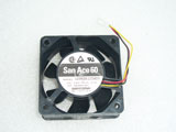 Sanyo Denki 109R0612S409 DC12V 0.17A 6025 6CM 60MM 60X60X25MM 3pin  Cooling Fan