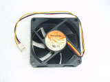 Thermaltake FD1270259B-2F DC12V 0.55AMP 7025 7CM 70MM 70X70X25MM 3pin Cooling Fan