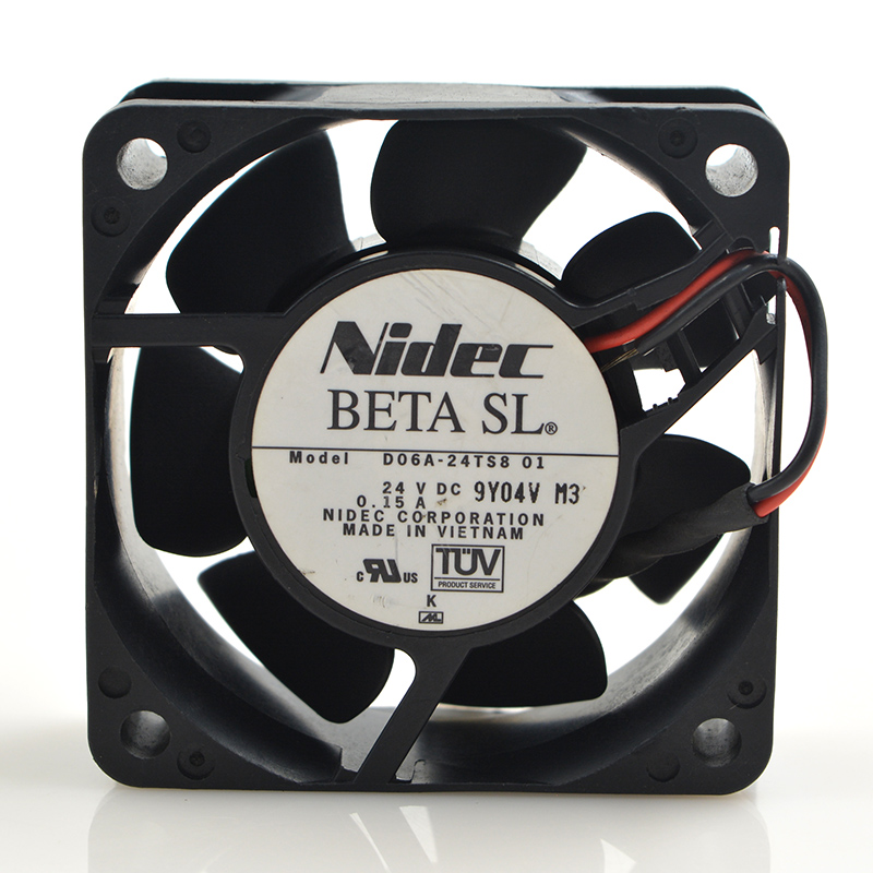 Nidec BEAT SL D06A-24TS8 01 DC24V 0.15A 60x60x25mm 2Wire 3Pin Double Ball Cooling Fan
