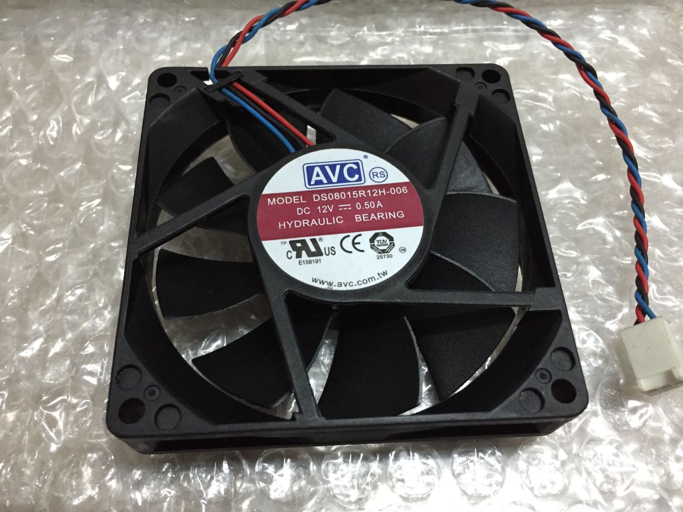 AVC DS08015R12U P006 DC12V 0.50A 3Pin 3Wire 8015 8CM 80mm 80x80x15mm Cooling Fan
