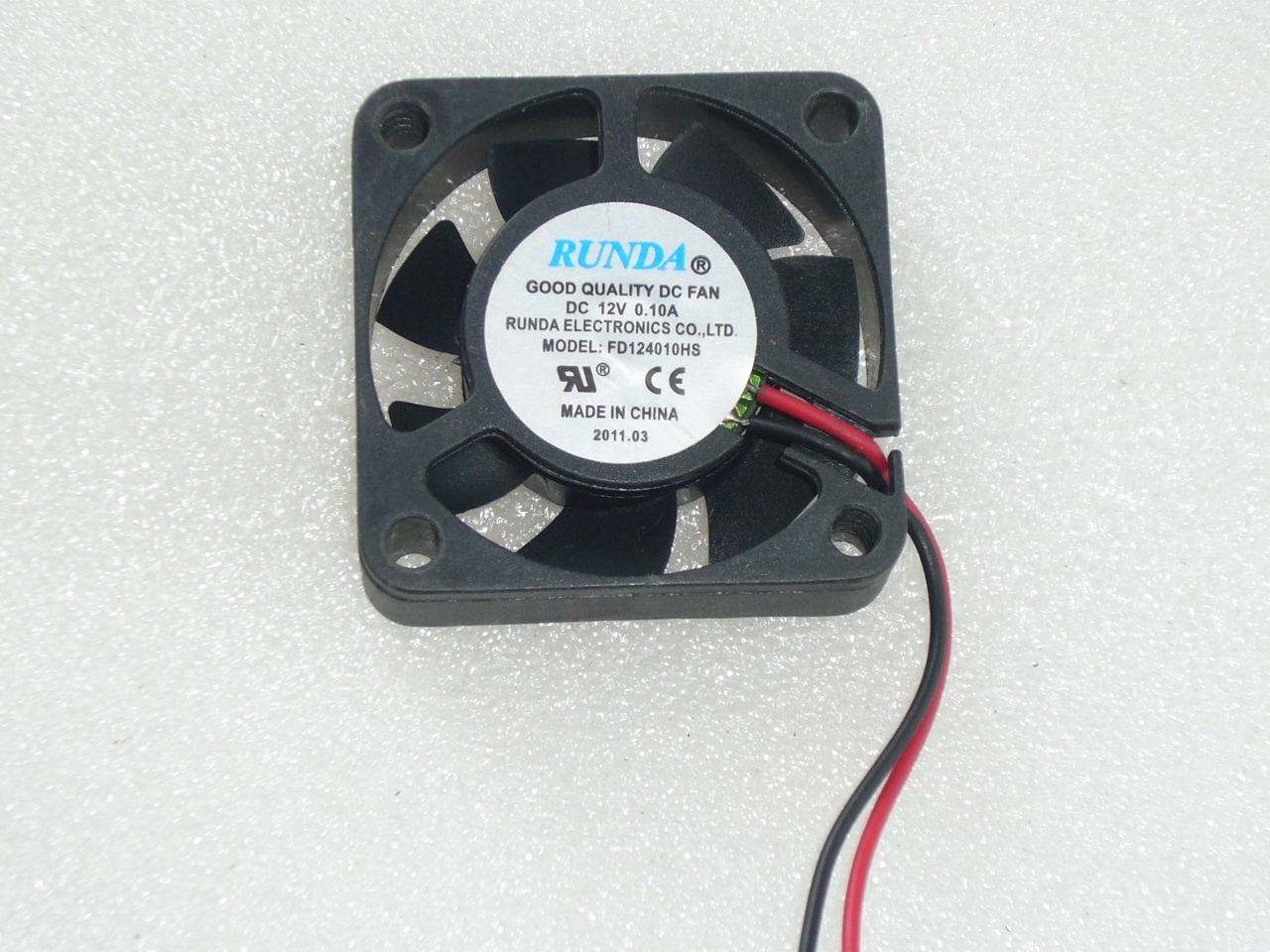 RUNDA FD124010HS DC12V 0.10A 4010 4CM 40MM 40X40X10MM 2pin Cooling Fan