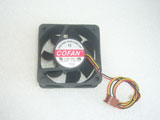 COFAN F-6025L12BCP DC12V 0.15A 6025 6CM 60MM 60X60X25MM 3pin Cooling Fan