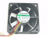 SUNON KDE1206PKV2 MS.B3193.F.GN DC12V 1.1W 6020 6CM 60mm 60x60x20mm 3pin Cooling Fan