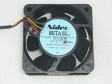 Nidec D06T-12TH 25B 258 127K38182 DC12V 0.11A 6025 6CM 60mm 60x60x25mm 3pin 3Wire Cooling Fan