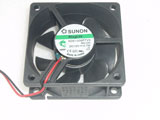 SUNON KDE1206PTV3 MS.GN DC12V 0.7W 6025 6CM 60mm 60x60x25mm 2Pin 2Wire Cooling Fan