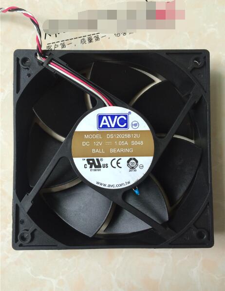 AVC DS12025B12U S048 DC12V 1.05A 12025 12CM 120mm 120X120X25mm 4Pin 4Wire PWM Cooing Fan