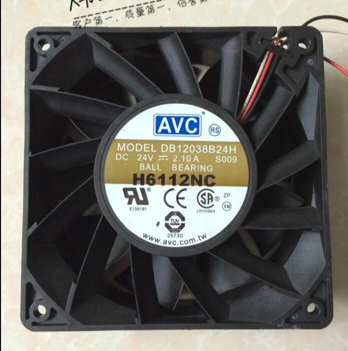 AVC DB12038B24H S009 DC24V 2.10A 12038 12CM 120mm 120x120x38mm 3Pin 3Wire Cooling Fan