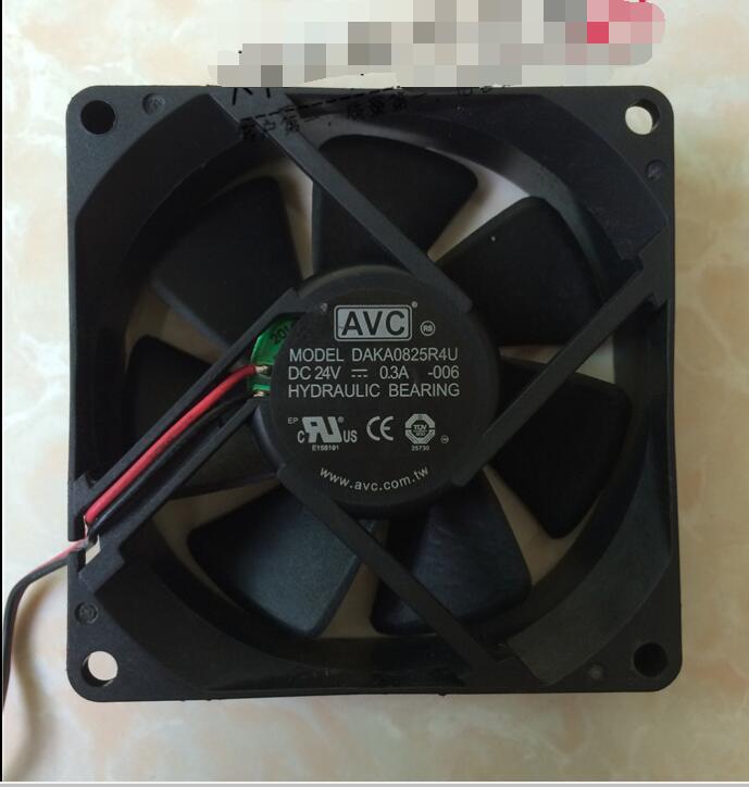 AVC DAKA0825R4U 006 DC24V 0.3A 8CM 8025 80mm 80x80x25mm 2Pin 2Wire Cooling Fan