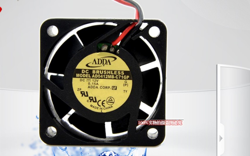 ADDA AD0412MB-C71GP 4020 4CM 40mm 40*40*20mm DC12V 0.15A 2Pin 2Wire Cooling Fan