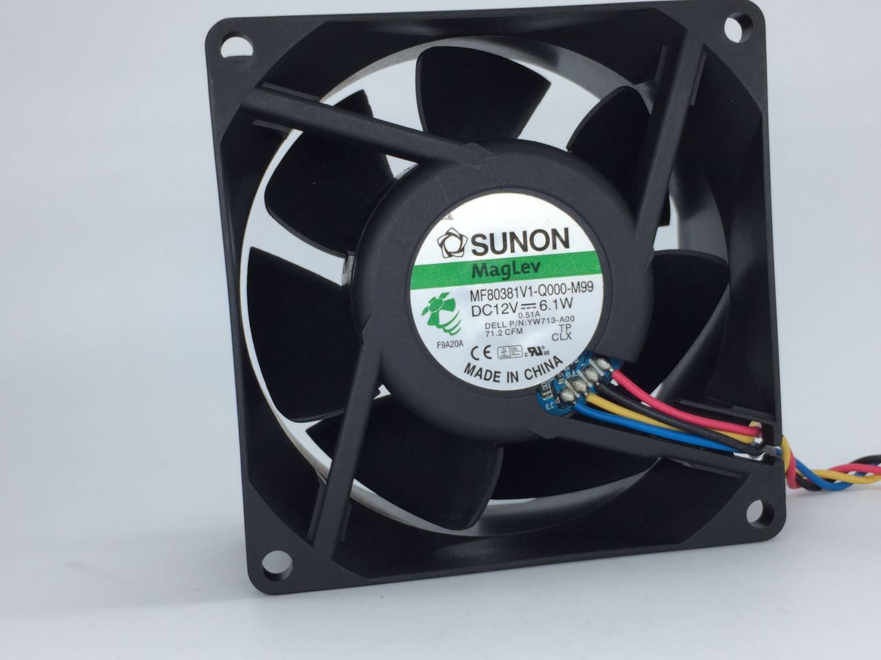 SUNON MF80381V1-Q000-M99 DC12V 6.1W 8038 8CM 80mm 80x80x38mm 5Pin 4Wire Cooling Fan