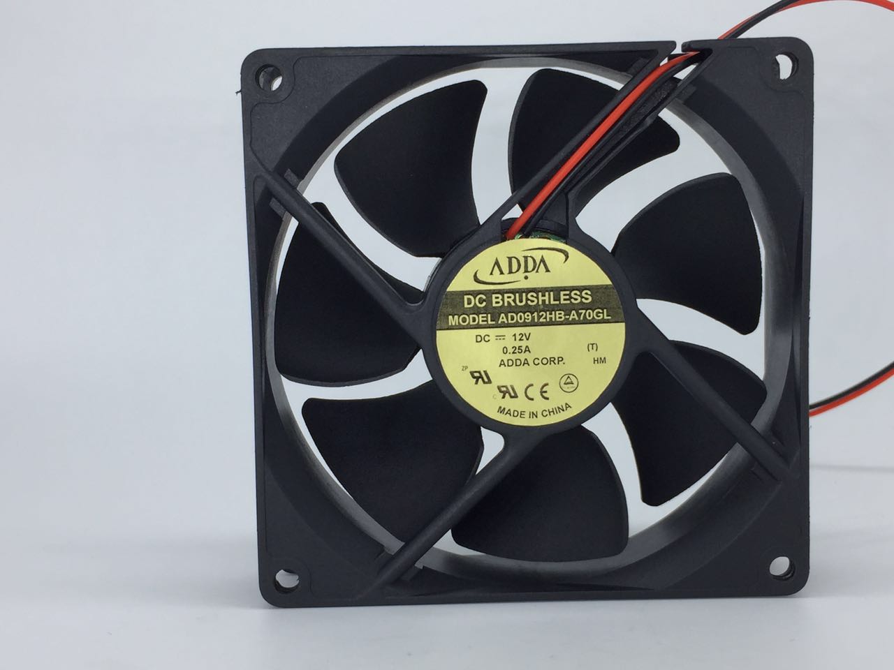 ADDA AD0912HB-A70GL DC12V 0.25A 8025 8CM 80mm 80X80X25mm 2Win 2Pin Cooling Fan