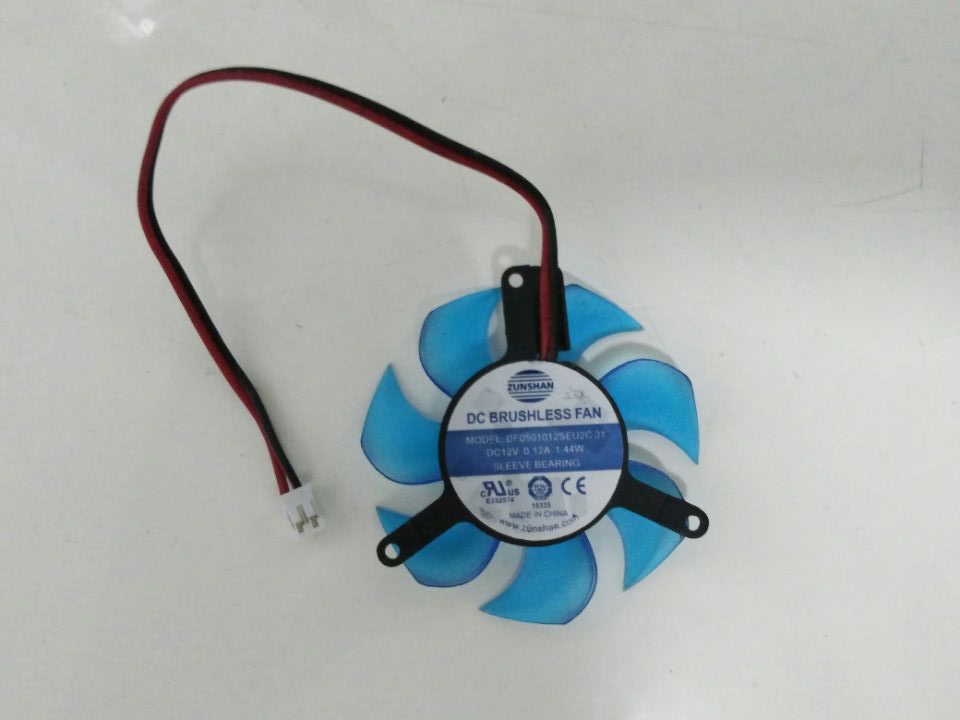 Radeon 5570 ZUNSHAN DF050112SEU2C DF0501012SEU2C 01 DF0501012SEU2C01 DC12V 2Pin Graphics Card Cooling Fan