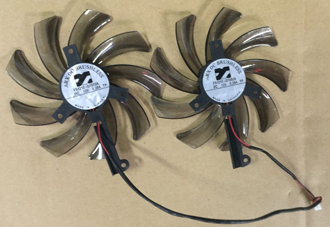 ARX HD7850 2G FS1210-D1052A DC12V 0.28A 2Pin 4Wire Cooling Fan