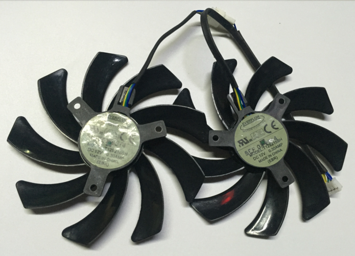 Sapphire R9 380 390 4G D5 EVERFLOW T129215SH T129215BH DC12V 0.30AMP 95x95x10mm 40mm 4Pin Graphics Card Cooling Fan