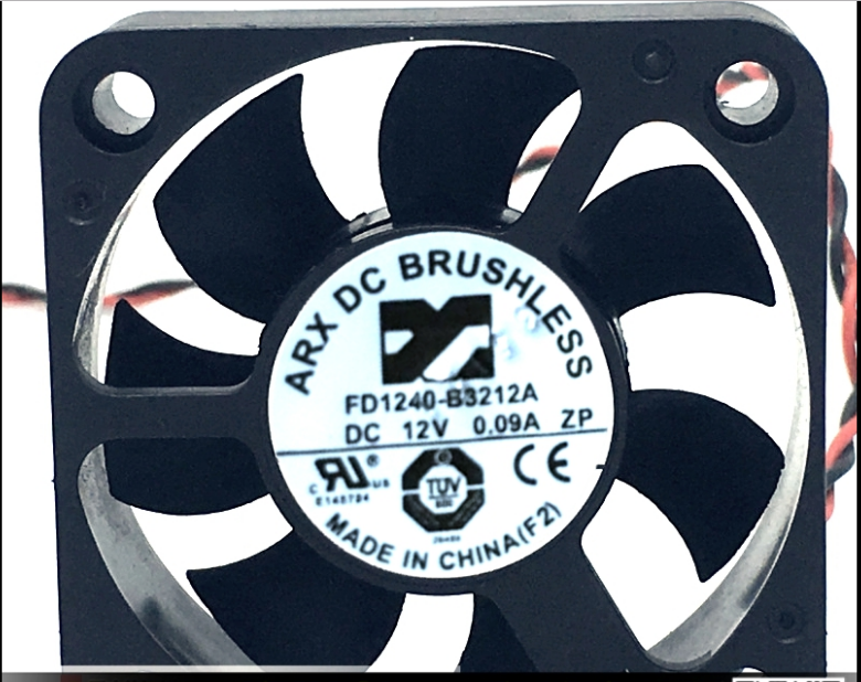 ARX BRUSHLESS 1240-B3212A DC12V 0.09A 4020 4CM 40mm 40x40x20mm 2Wire 2Pin Cooling Fan
