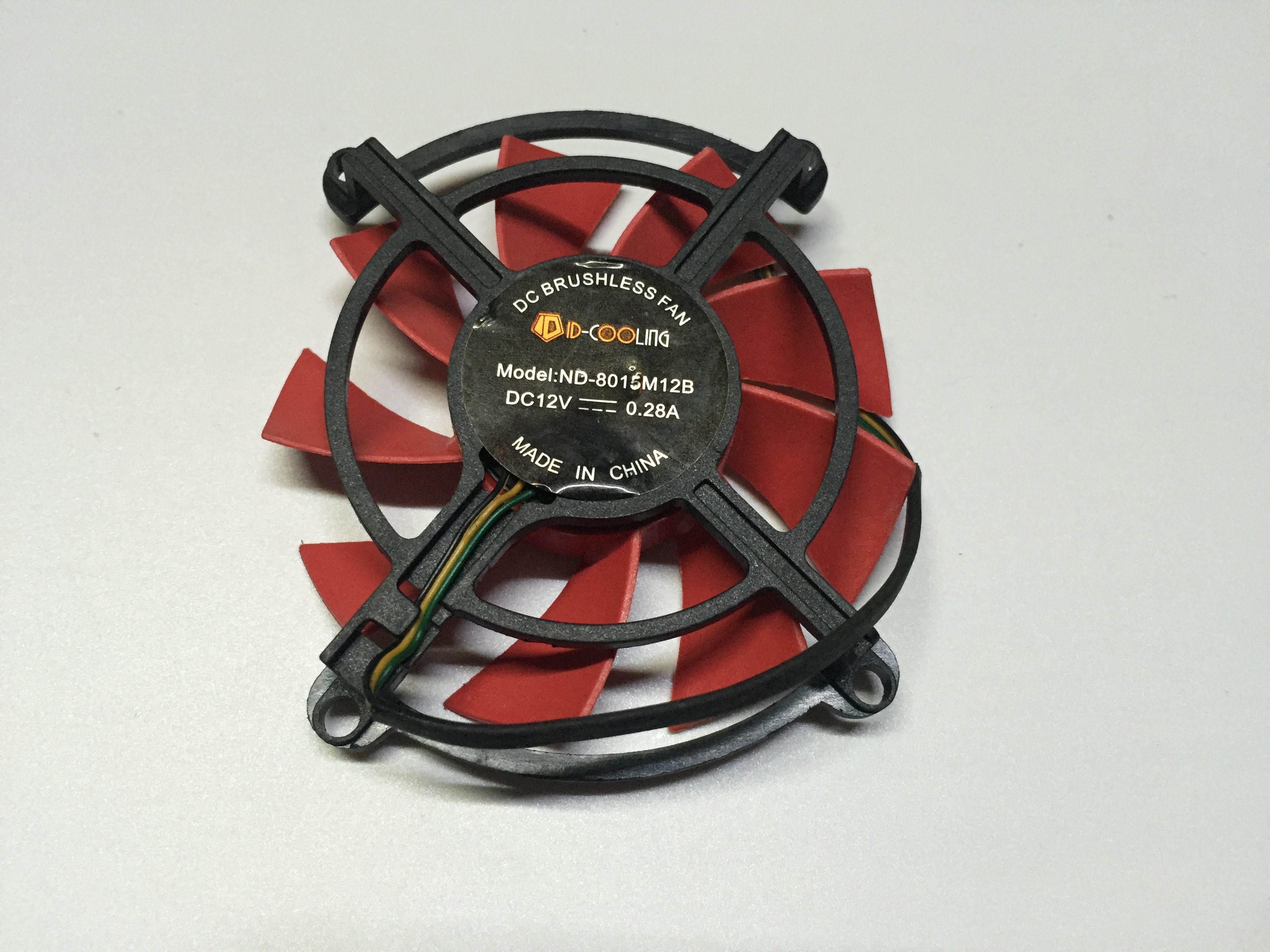 ASL GT740 GTX750 ND-8015M12B DC12V 0.18A 4Pin 3Wire Cooling Fan