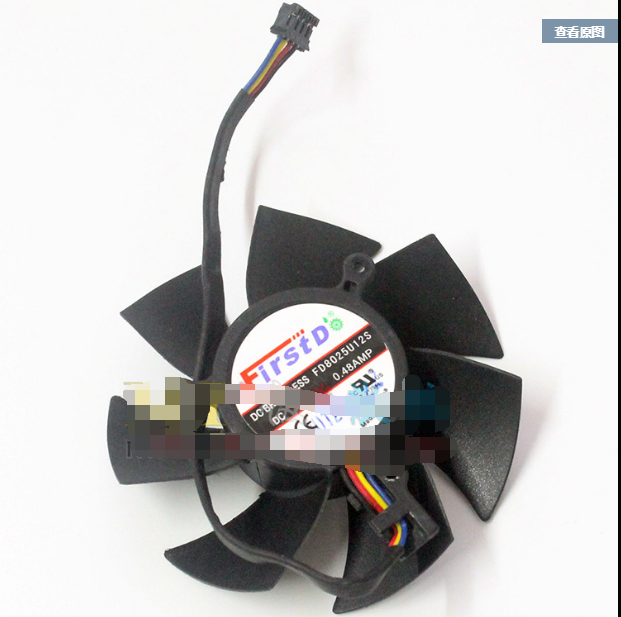 XFX FX-7870 HD7850 FD8025U12S DC12V 0.48AMP 4Pin 4Wire Cooling Fan