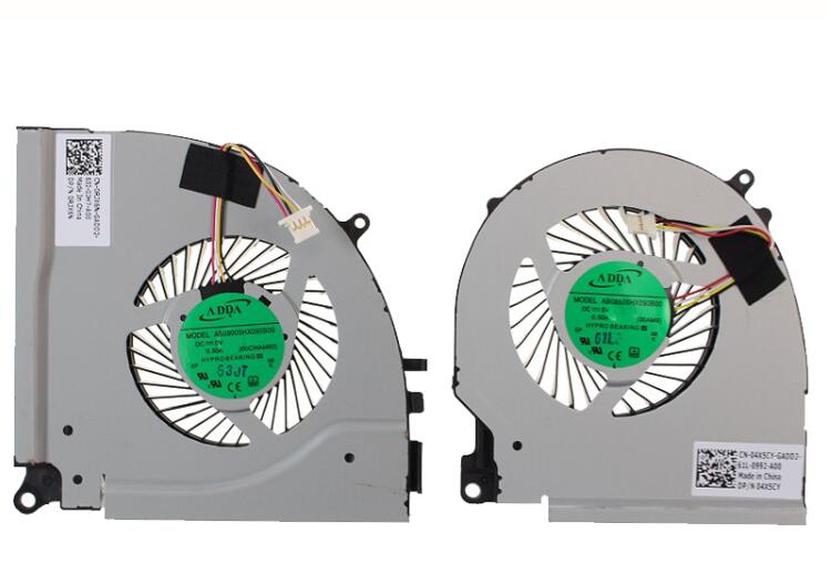 Set of 2pcs New DELL Inspiron I5 Ins15 7000 7557 7559 0RJX5N 04X5CY AB08505HX090B00 AB09005HX090B00 Cooling Fan