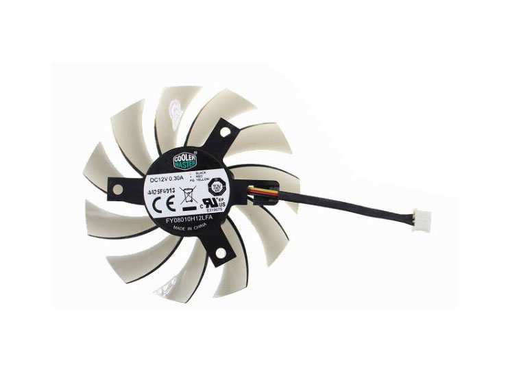 New GIGABYTE N630-2GI GT630 GT240 430 440 N730 FY08010H12LFA DC12V 3-Pin 75mm 40mm Graphics Card Cooling Fan
