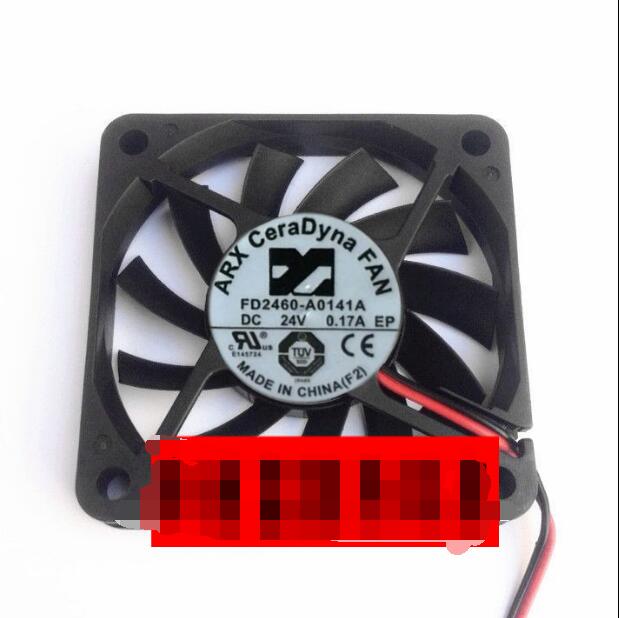 ARX FD2460-A0141A DC24V 0.17A 6010 6CM 60MM 60*60*10mm 2Wire 2Pin Cooling Fan