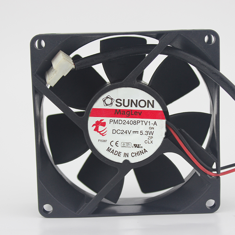 SUNON PMD2408PTV1-A DC24V 5.3W 8025 8CM 80MM 80*80*25mm 2Wire Cooling Fan