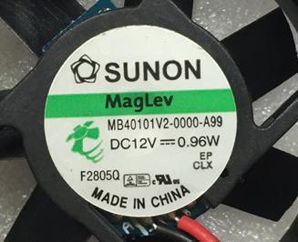 SUNON MB40101V2-0000-A99 DC12V 0.96W 4010 4CM 40MM 40*40*10MM 2Wire 2Pin Cooling Fan