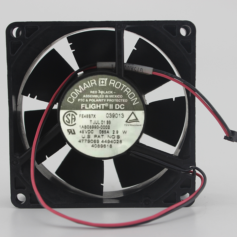 COMAIR ROTRON FE48B7X 8025 8CM 80MM 80*80*25MM DC48V 0.65A 2Pin 2Wire Cooling Fan