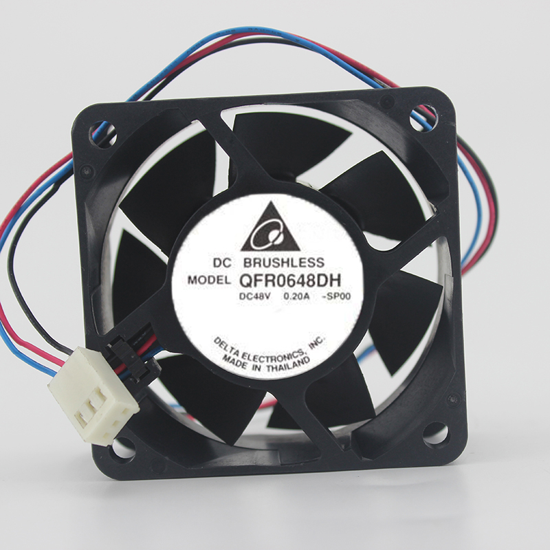 Delta QFR0648DH SP00 DC48V 0.20A 6025 6CM 60MM 60*60*25MM 3Wire 3Pin Cooling Fan