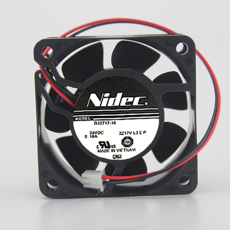 Nidec B35717-16 DC24V 0.18A 6025 6cm 60mm 60*60*25mm 2Wire 2Pin Cooling Fan