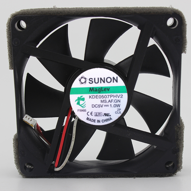 SUNON KDE0507PHV2 MS.AF.GN DC5V 1.0W 7015 7CM 70mm 70*70*15MM 3Wire 3Pin Cooling Fan