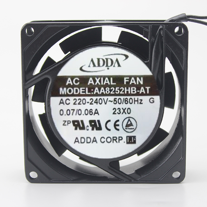 ADDA AA8252HB-AT AC 220-240V 50/60HZ 0.7/0.6A 8025 8CM 80MM 80*80*25MM 2Wire Cooling Fan