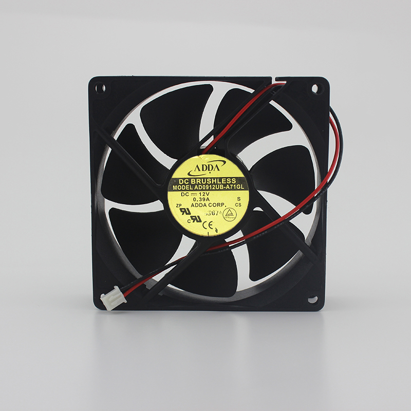 ADDA AD0912UB-A71GL DC12V 0.39A 9225 9cm 90mm 90*90*25mm 2Wire 2Pin Cooling Fan