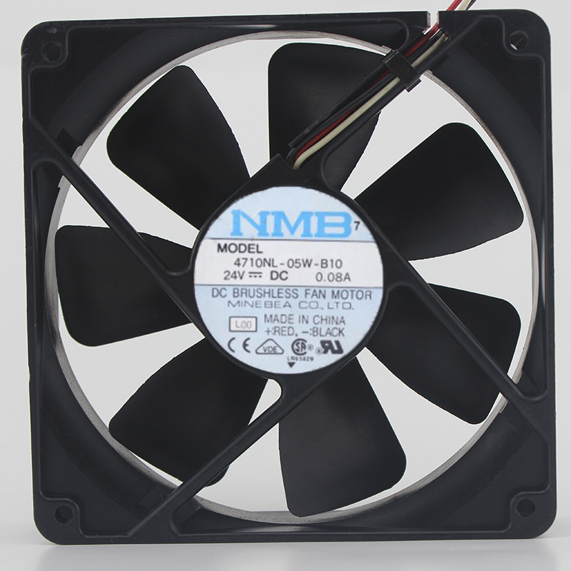 NMB 4710NL-05W-B10 DC24V 0.08A 12025 12CM 120MM 120*120*25MM 3Wire 3Pin Cooling Fan
