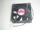 AVC DL08025R12U PS37 DC12V 0.50A 8025 8CM 80mm 80x80x25mm 4Pin 4Wire Case Cooling Fan
