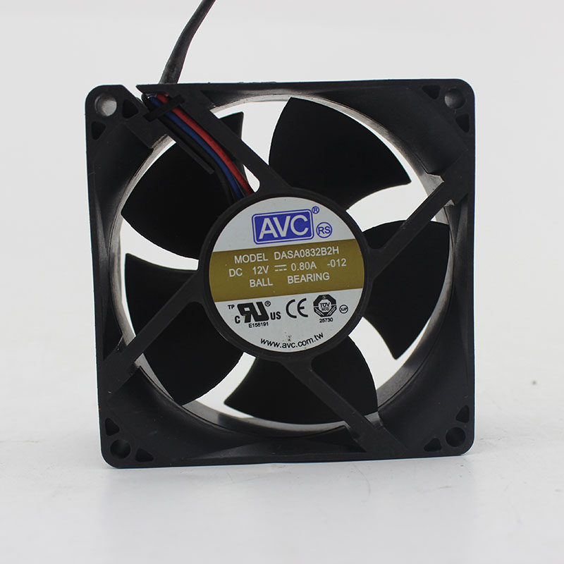 AVC DASA0832B2H 012 DC12V 0.8A 8032 8CM 80MM 80*80*32mm 3Wire 3Pin Cooling Fan