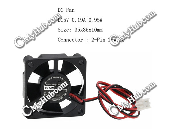 DC Fan DC5V 0.19A 0.95W 3510 3.5CM 35mm 35x35x10mm 2Pin 2Wire QS3510SM05 DFS0305M ChipSet Cooling Fan